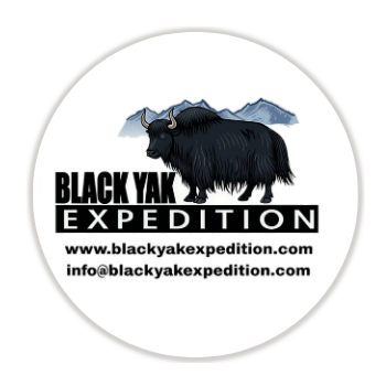 Black Yak Expedition logo with yak illustration and company name